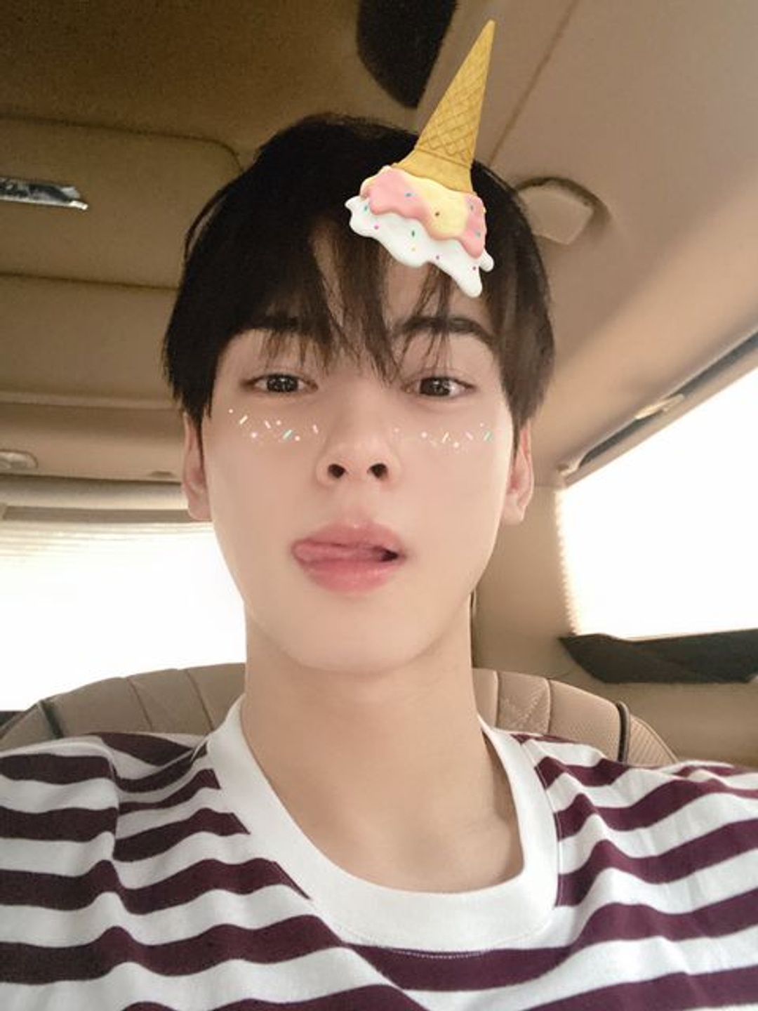 차은우 Cha Eunwoo 셀카 아이스크림 20200722 필터